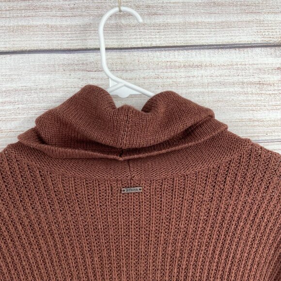 prAna Funen Loop Wool Blend Tunic Sweater Women's Medium Brown Chunky Knit - Picture 3 of 8